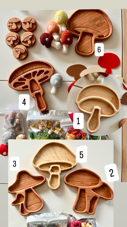 Mini Mushroom Trays, 6 Styles