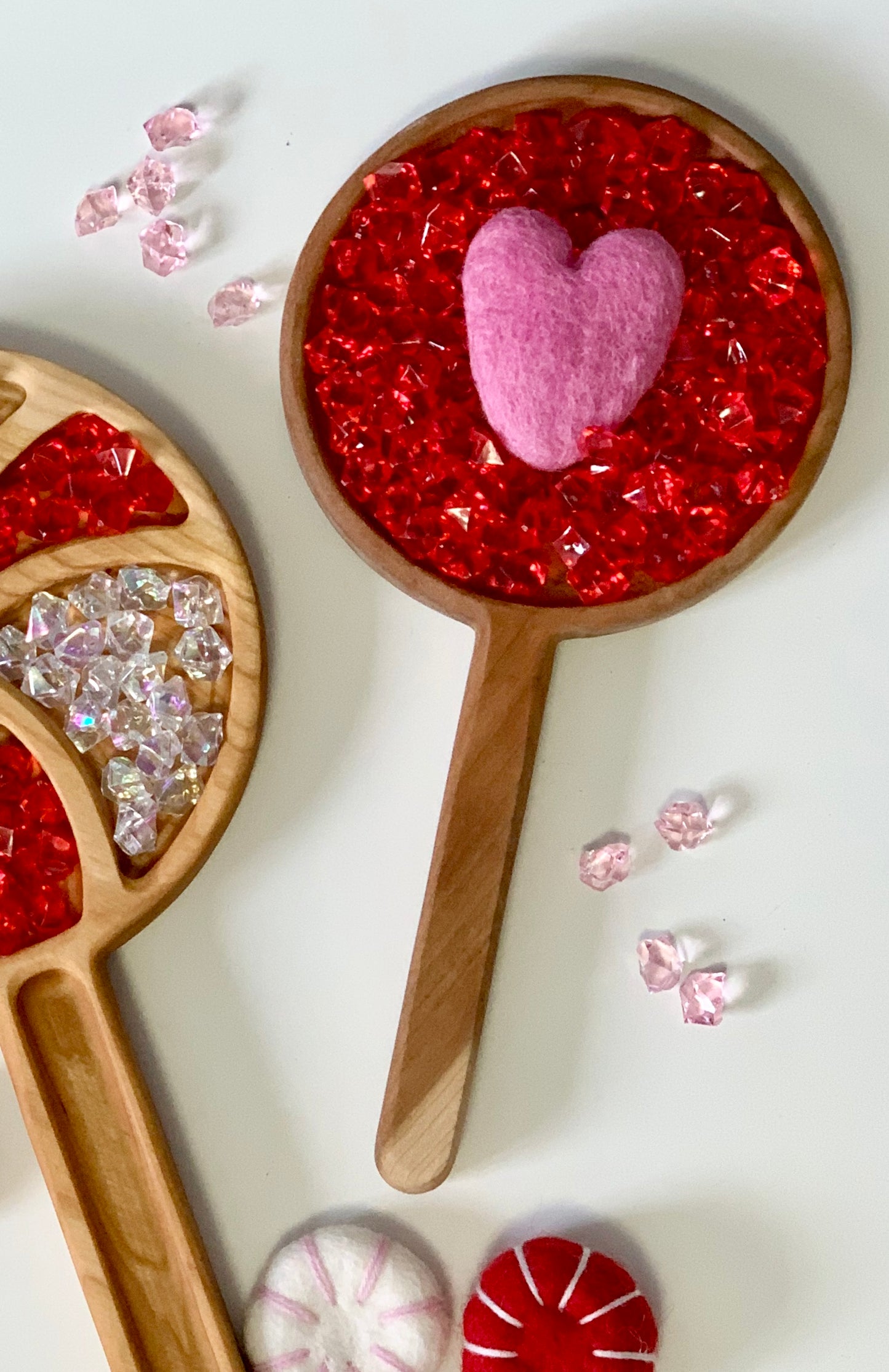 Lollipop Candy/ Frying Pan / Magnifying Glass Sensory Tray / Plate