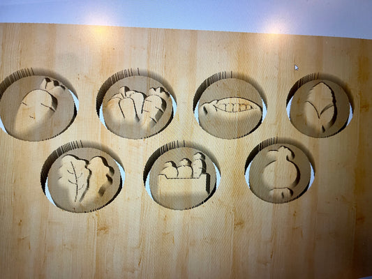 Play Dough Stampers - Vegetables, 7 Styles
