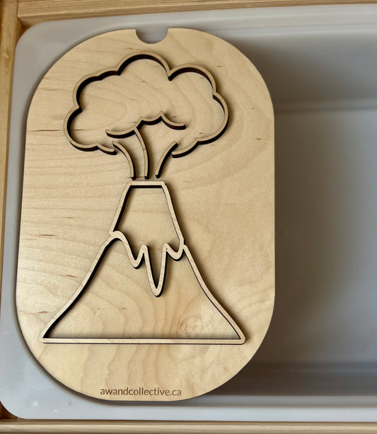 Fillable Volcano Flisat Table Top Insert