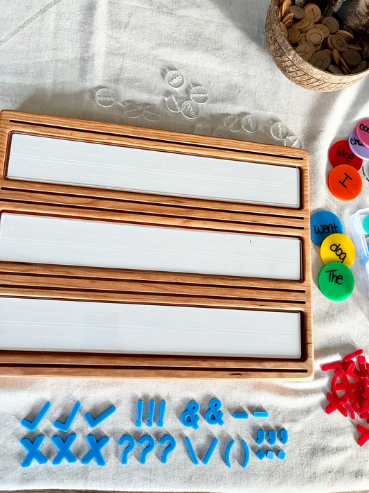 Little Dry Erasables - Mini Punctuation and ❌✔️ Loose Parts 26 Pieces