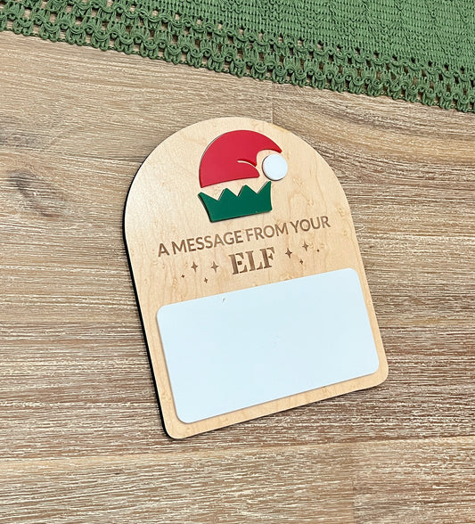 Ready to Ship A Message From Your Elf Dry Erase Mini Sign