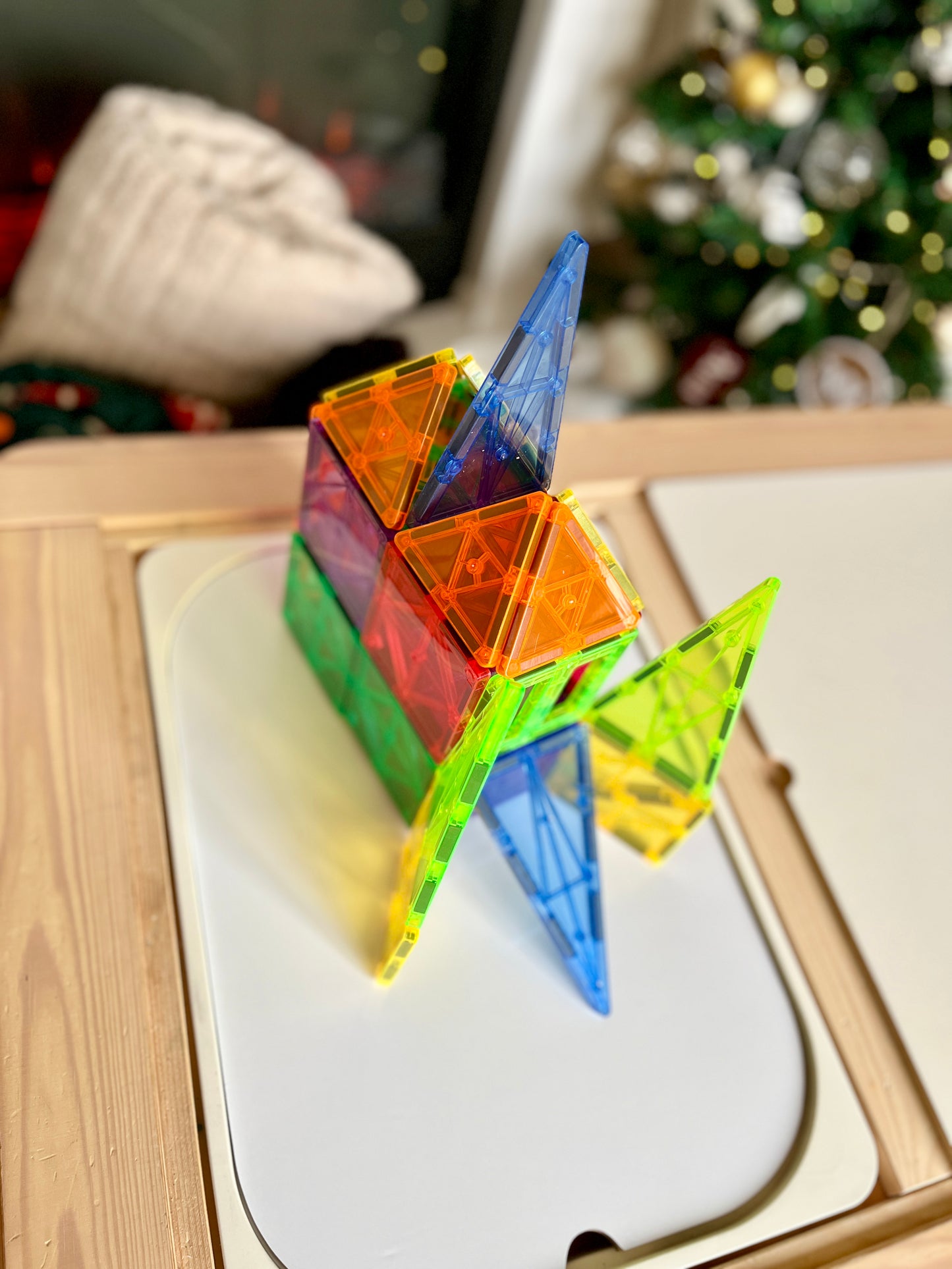 Magnetic + Dry Erase Reversible Lid | Double-Sided Flisat Table Insert | Wooden Sensory Play Lid