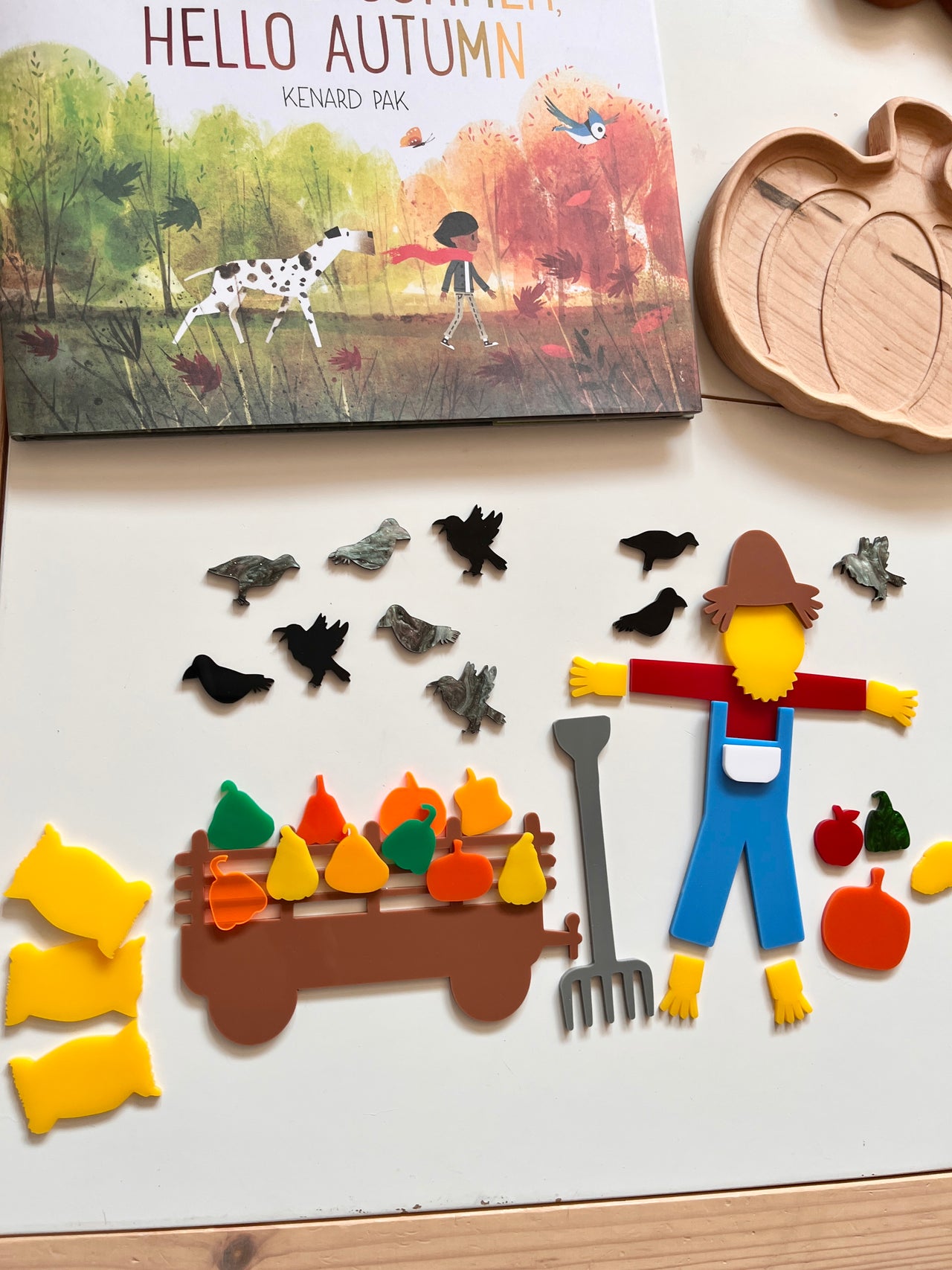 Little Dry Erasables - Wagon with Pumpkins