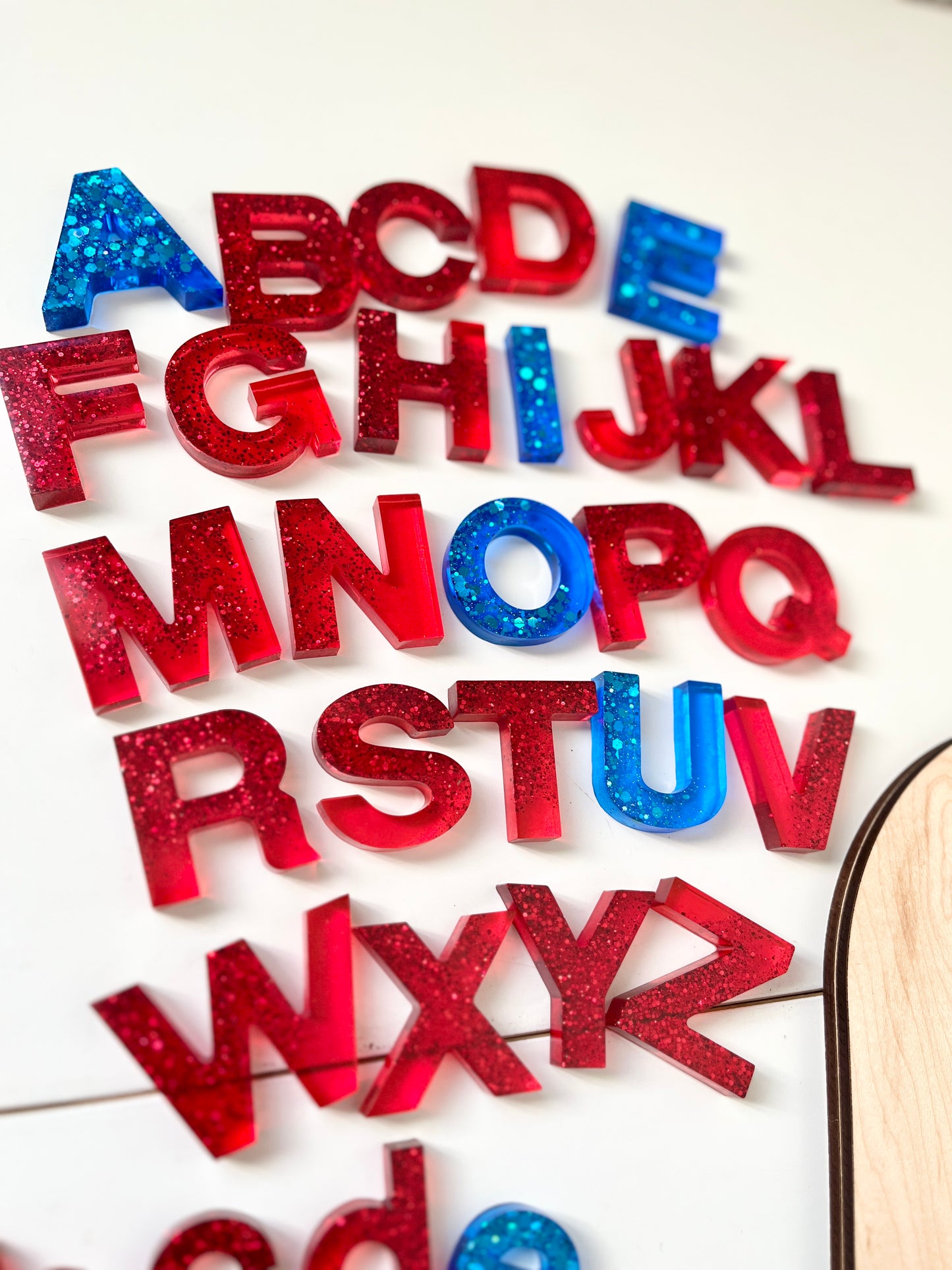 Montessori Resin Alphabet • Uppercase or Lowercase Movable Alphabet Set • Fits Resin Letter Flisat Insert