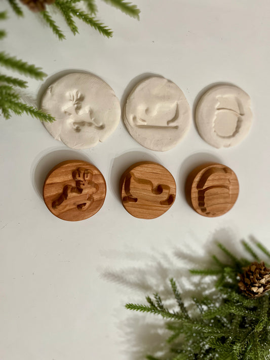 Play Dough Stampers - Christmas Set of 3 - Santa & his Sleigh & Reindeer