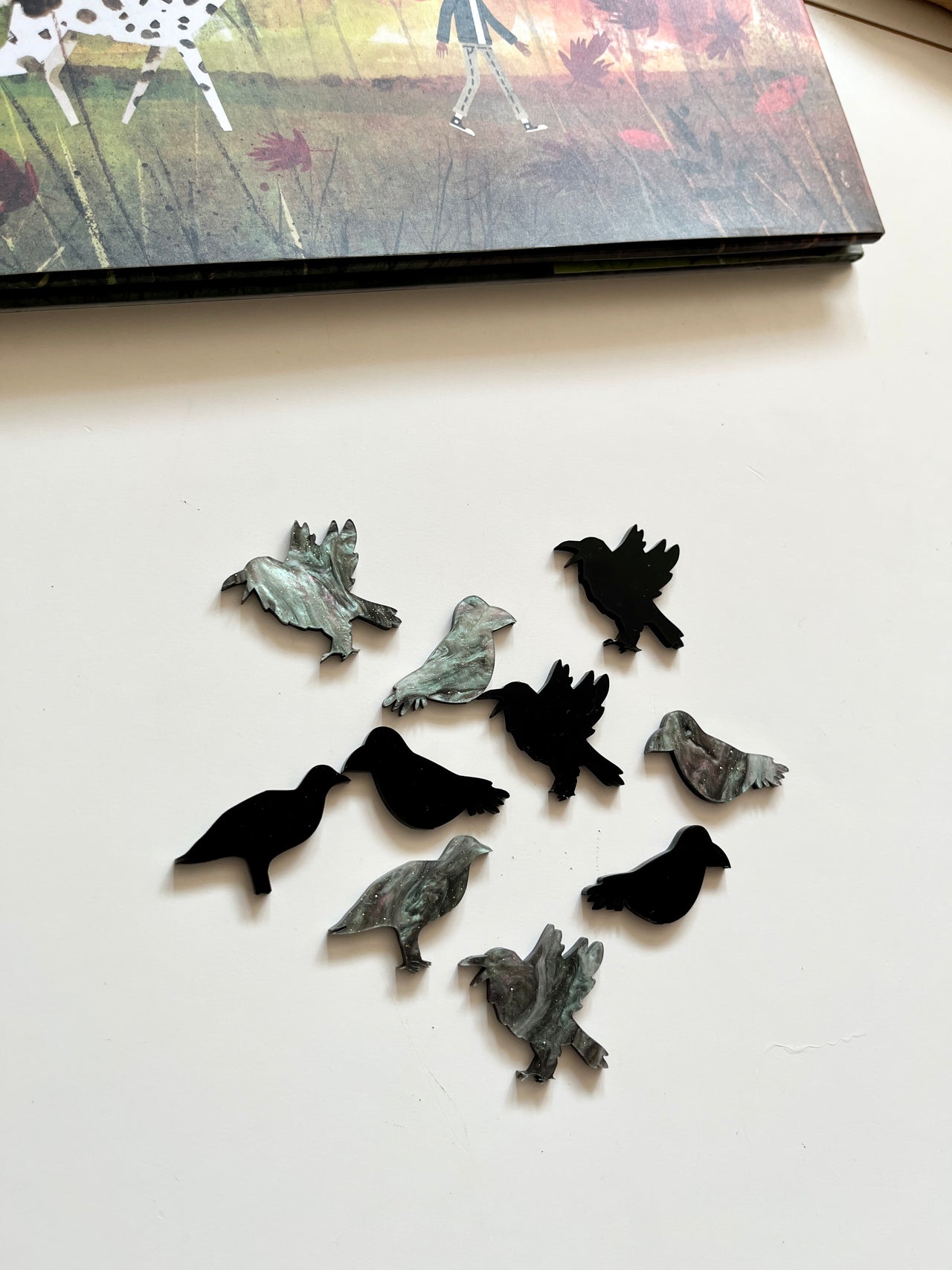 Little Dry Erasables - Set of Crows (10)