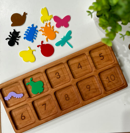 Engraved Ten Frame Sensory Tray - Fits across Trofast Bin like a Flisat Insert