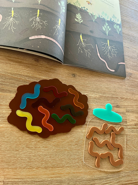 Little Dry Erasables - Worms with Dirt or Jar