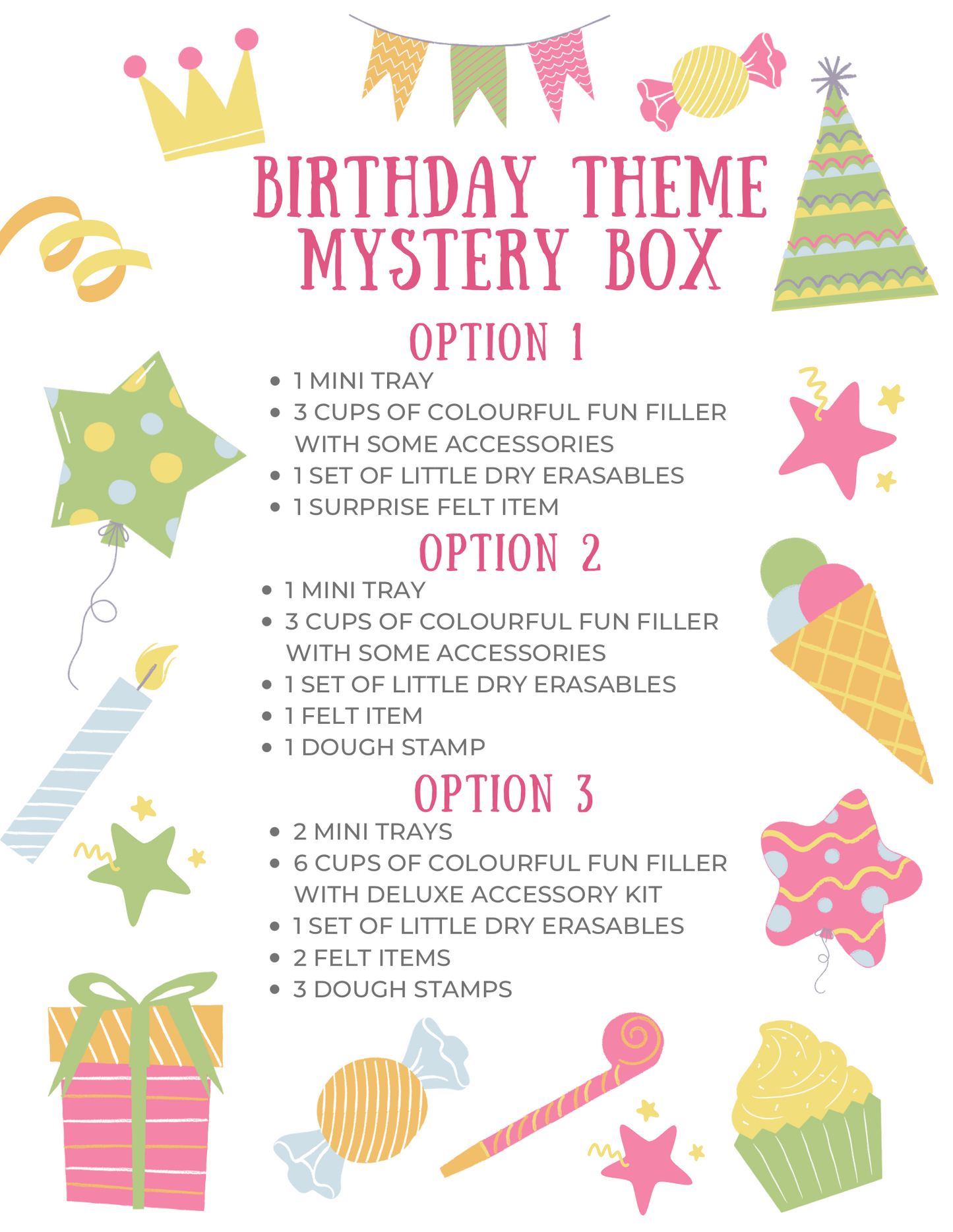 Birthday Celebration Theme Mystery Box Bundle