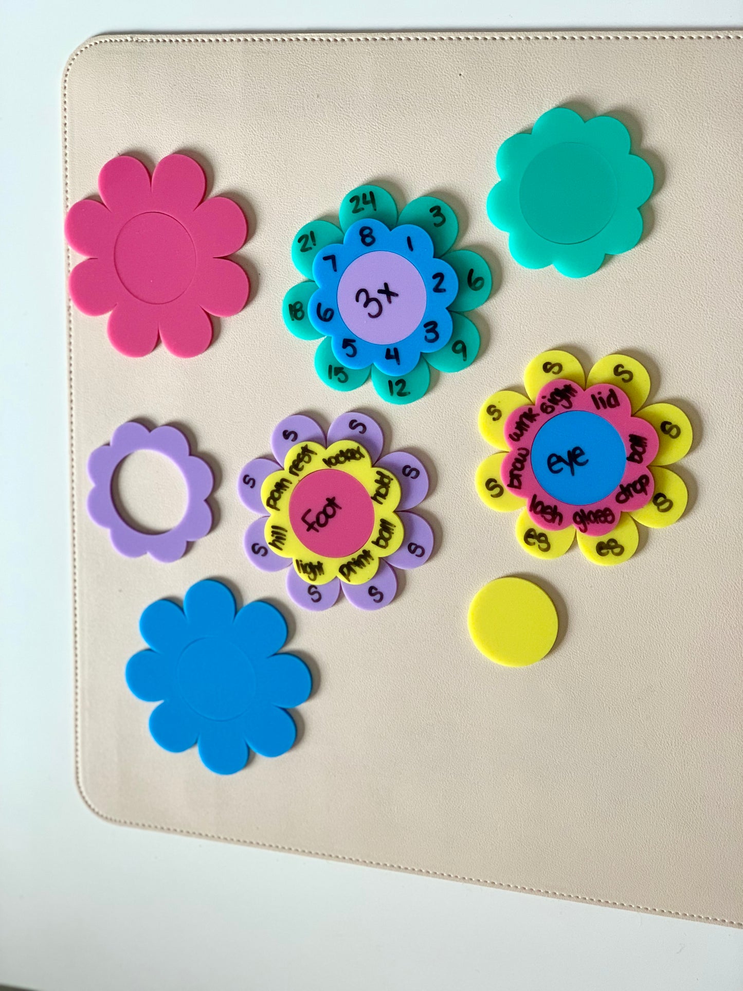 Little Dry Erasables - Stackable Pastel Flowers