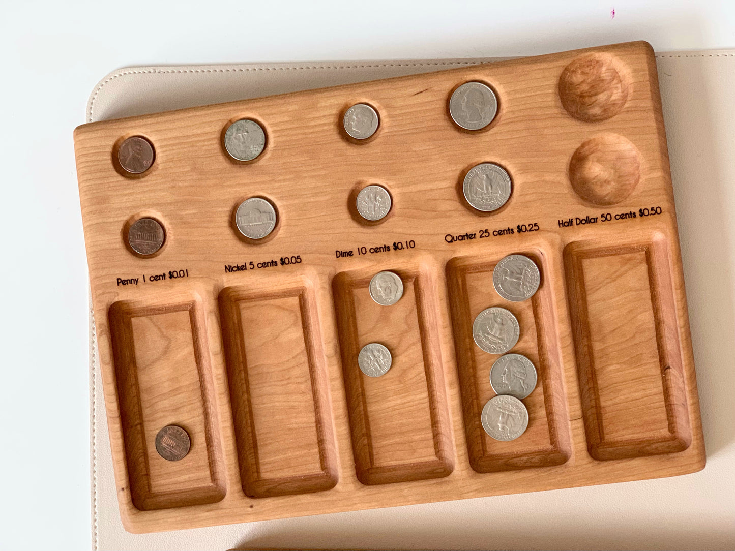 Money Counting & Coin Sorting Board / Sensory Tray