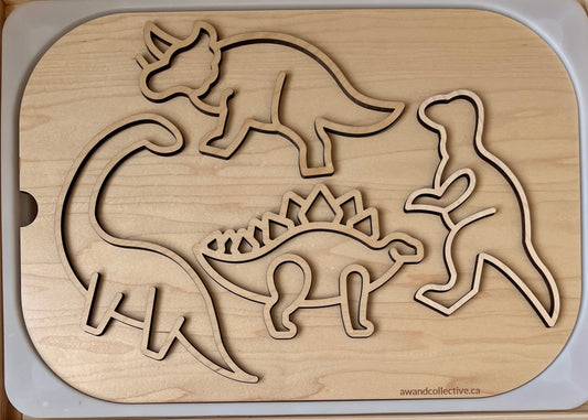 Fillable Dinosaurs Flisat Table Top Insert