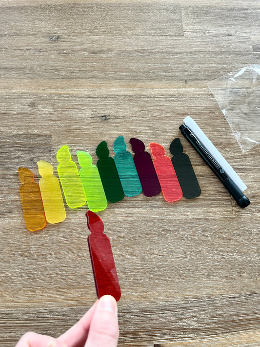 Little Dry Erasables - Translucent Candles - Set of 5 or 10