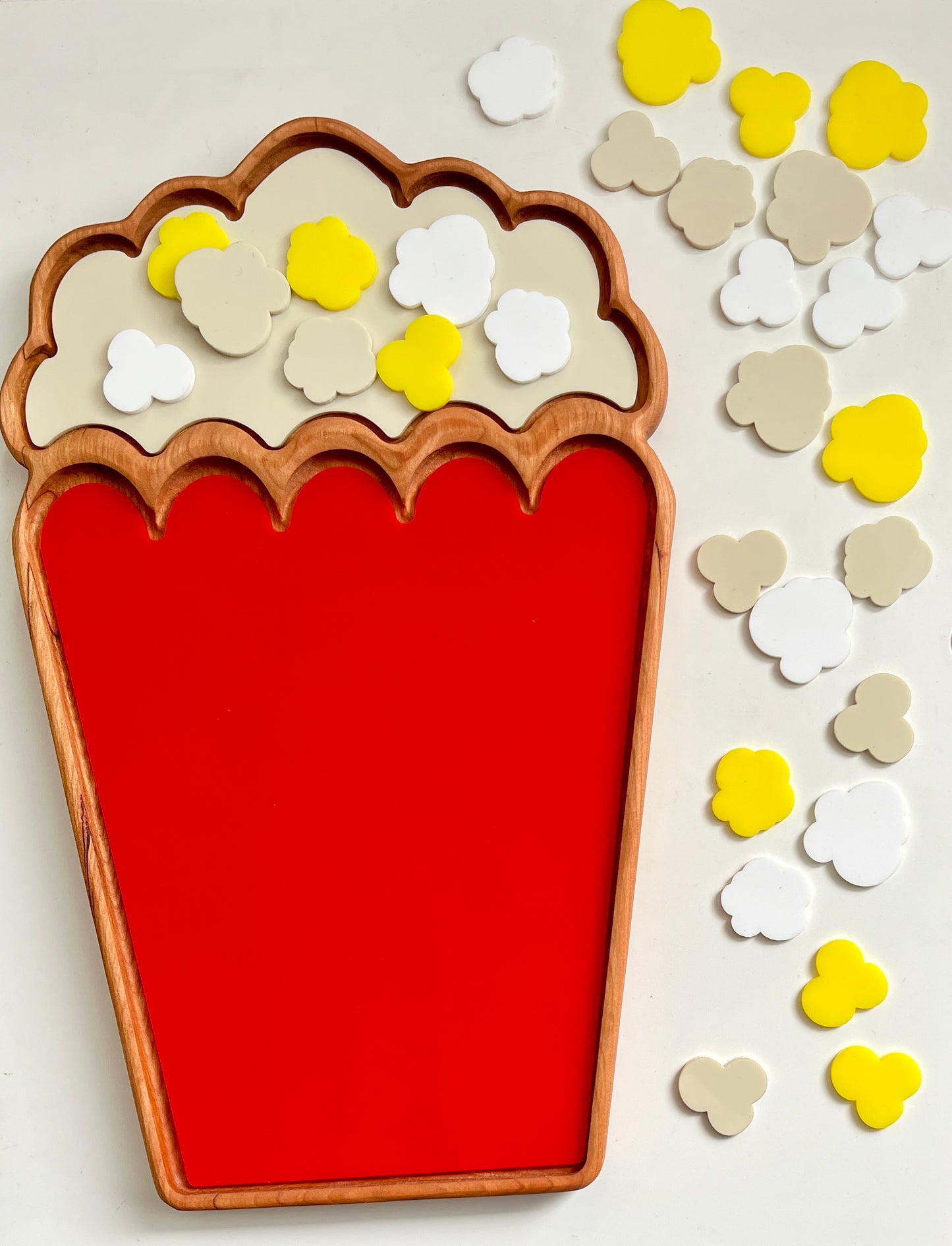 Popcorn Bucket Plate / Sensory Tray — 2 Sizes Available