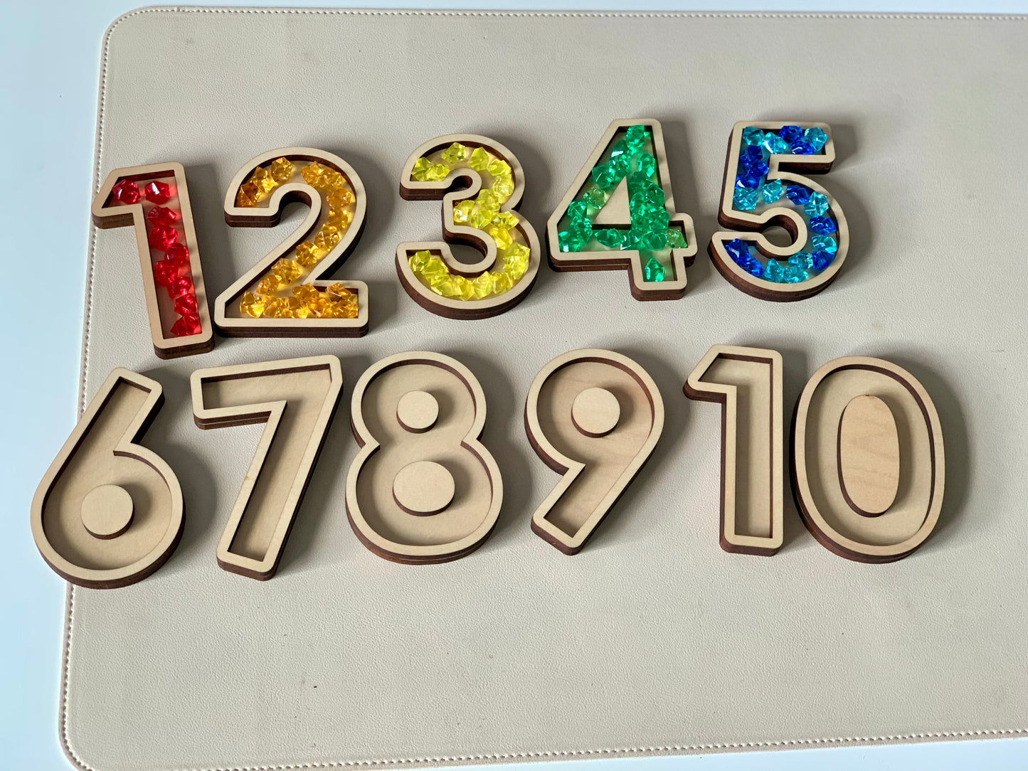 Numeral Trays, Laser Cut Number Sensory Trays