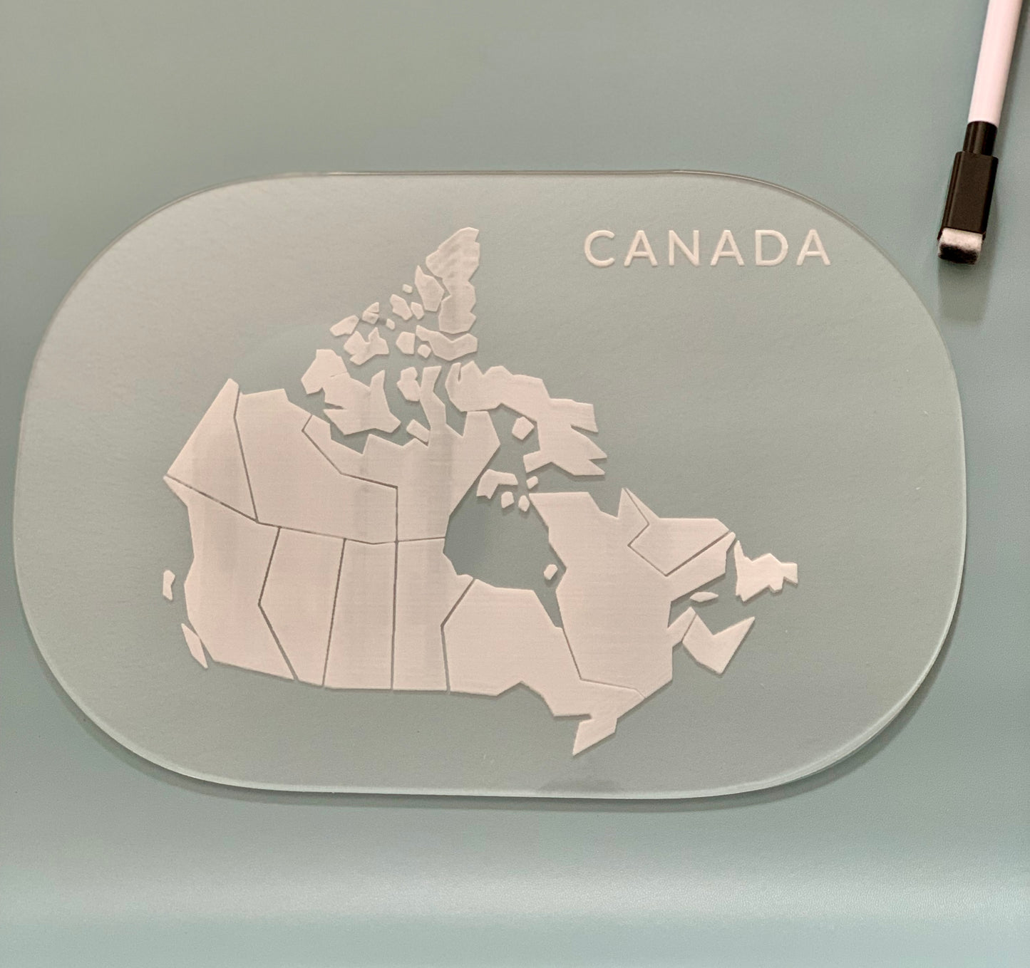 Canada Map Dry Erase Tracing & Drawing Board — Fits as a Flisat Insert