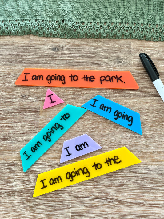 Little Dry Erasable Sentence Building Pyramid; Fluency Triangle