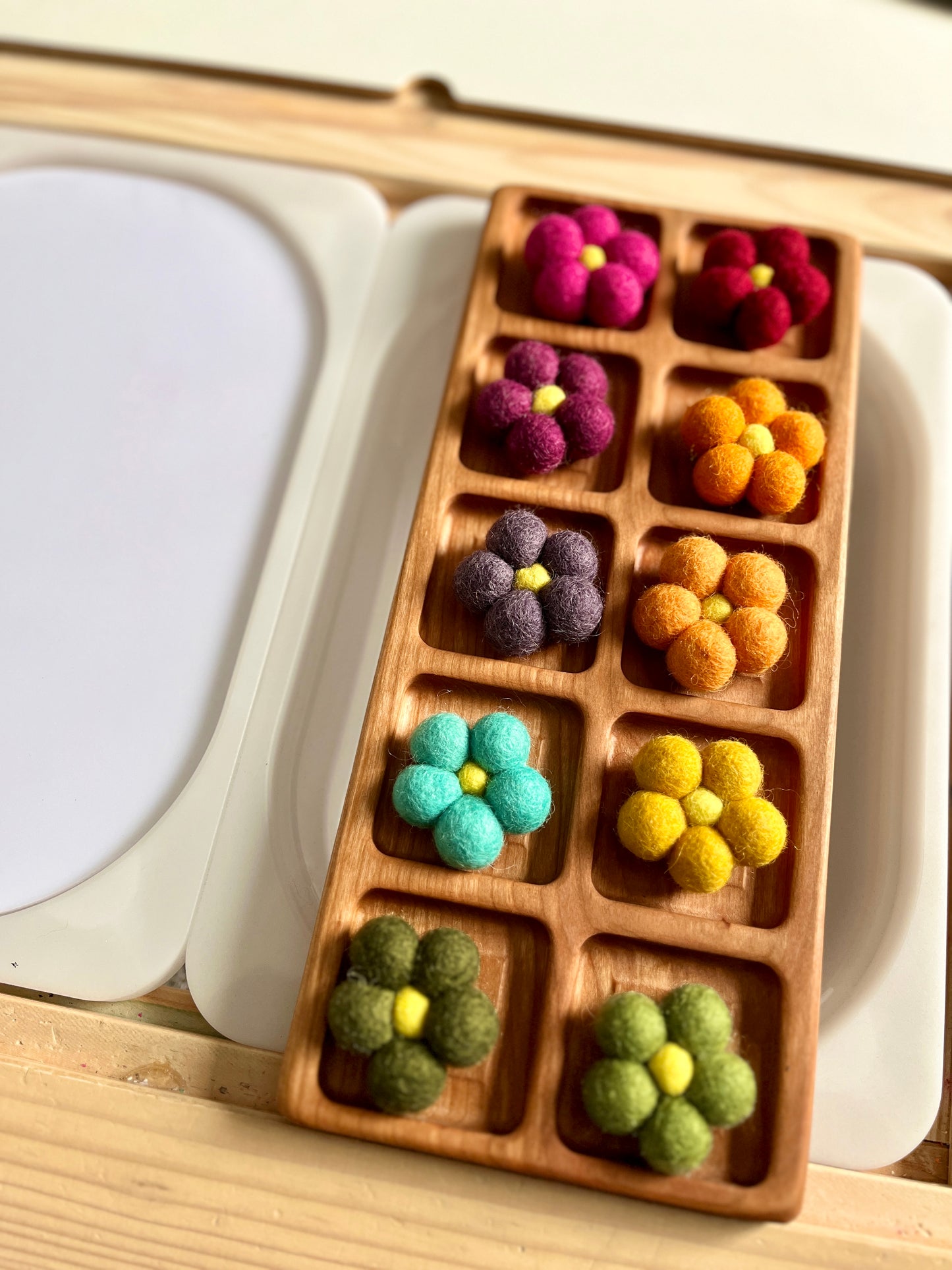 Engraved Ten Frame Sensory Tray - Fits across Trofast Bin like a Flisat Insert