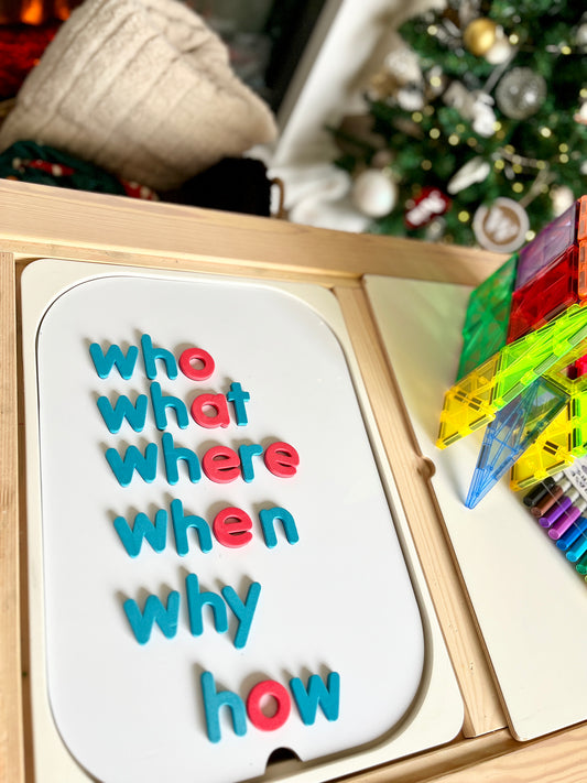 Magnetic + Dry Erase Reversible Lid | Double-Sided Flisat Table Insert | Wooden Sensory Play Lid