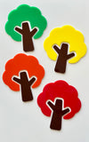 Little Dry Erasables — Trees and Tree Trunks — Colours of Fall; Larger Version