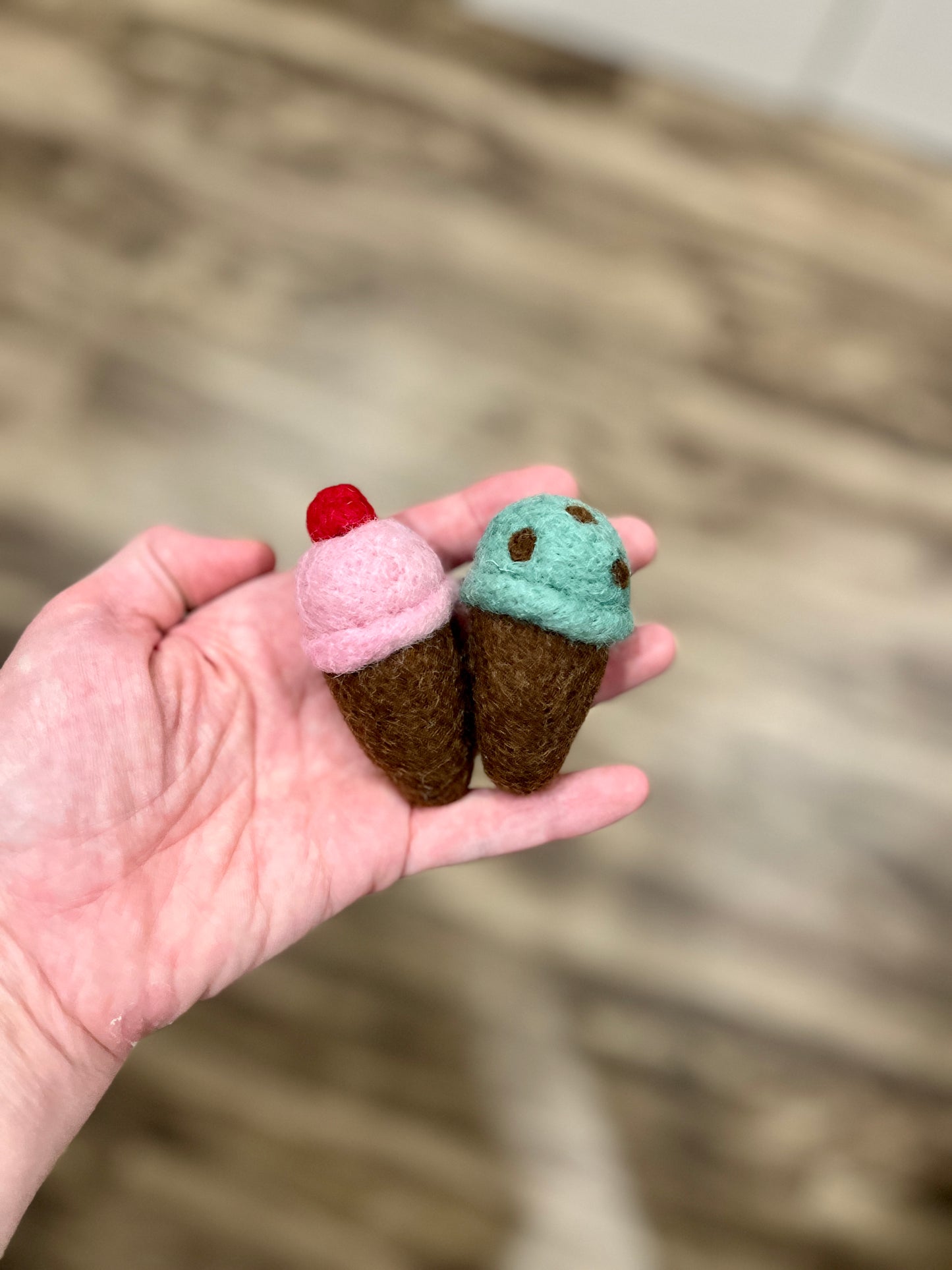 One Felt Ice Cream Cone