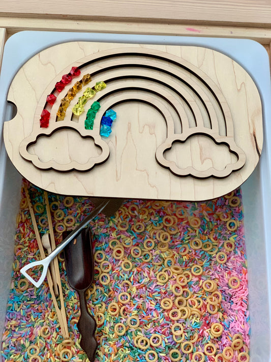 Fillable Rainbow Flisat Table Top Insert