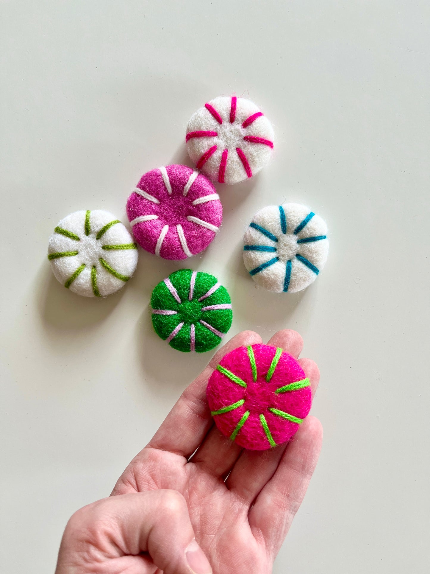 Felt Colourful Candies Set of 6