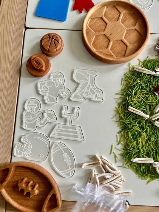 Little Dry Erasables - Football Engraved Clear Set of 6