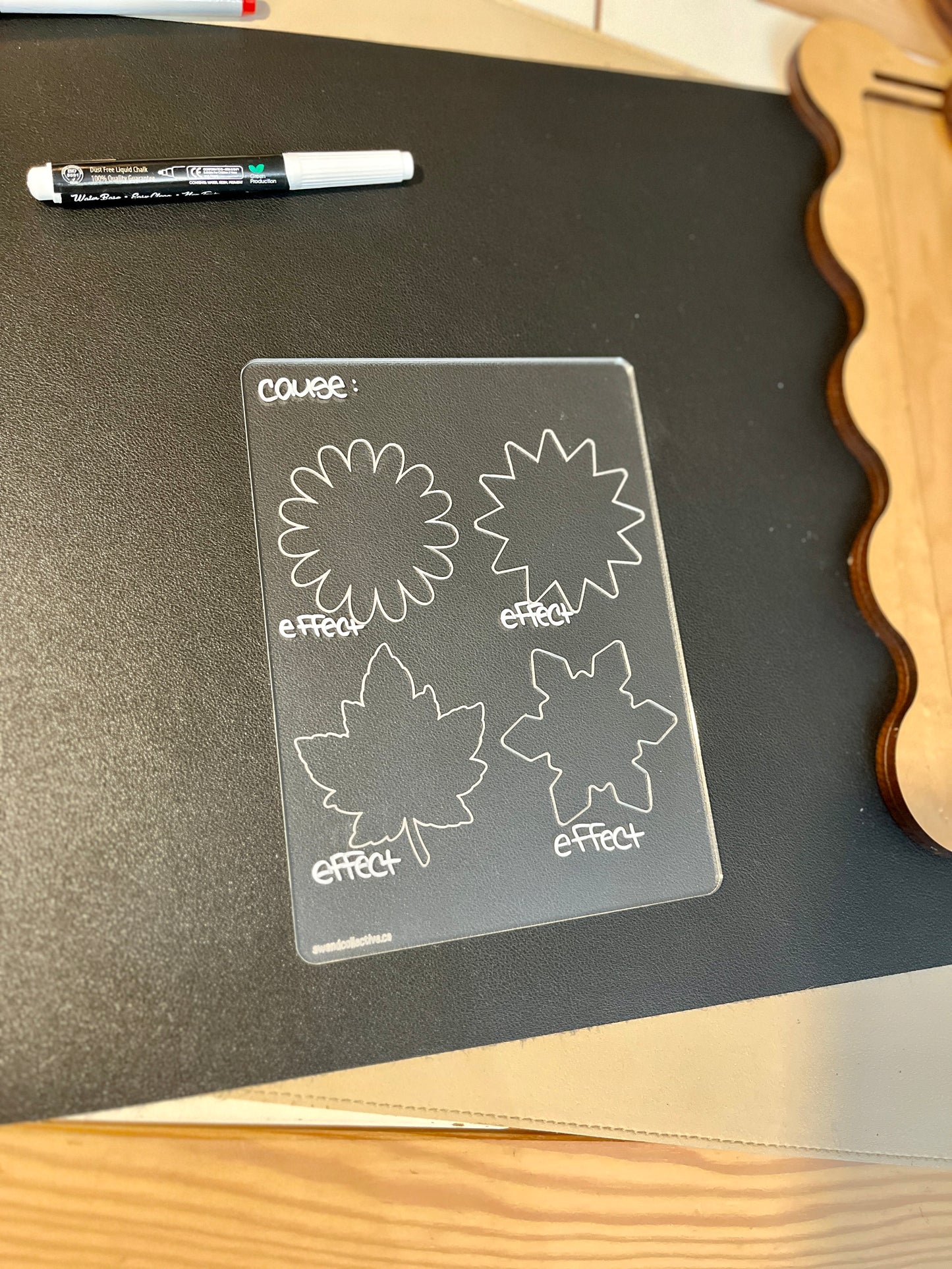 4 Part 4 Seasons Graphic Organizer Dry Erase Acrylic Tracing Board; can also fit as a Flisat Insert