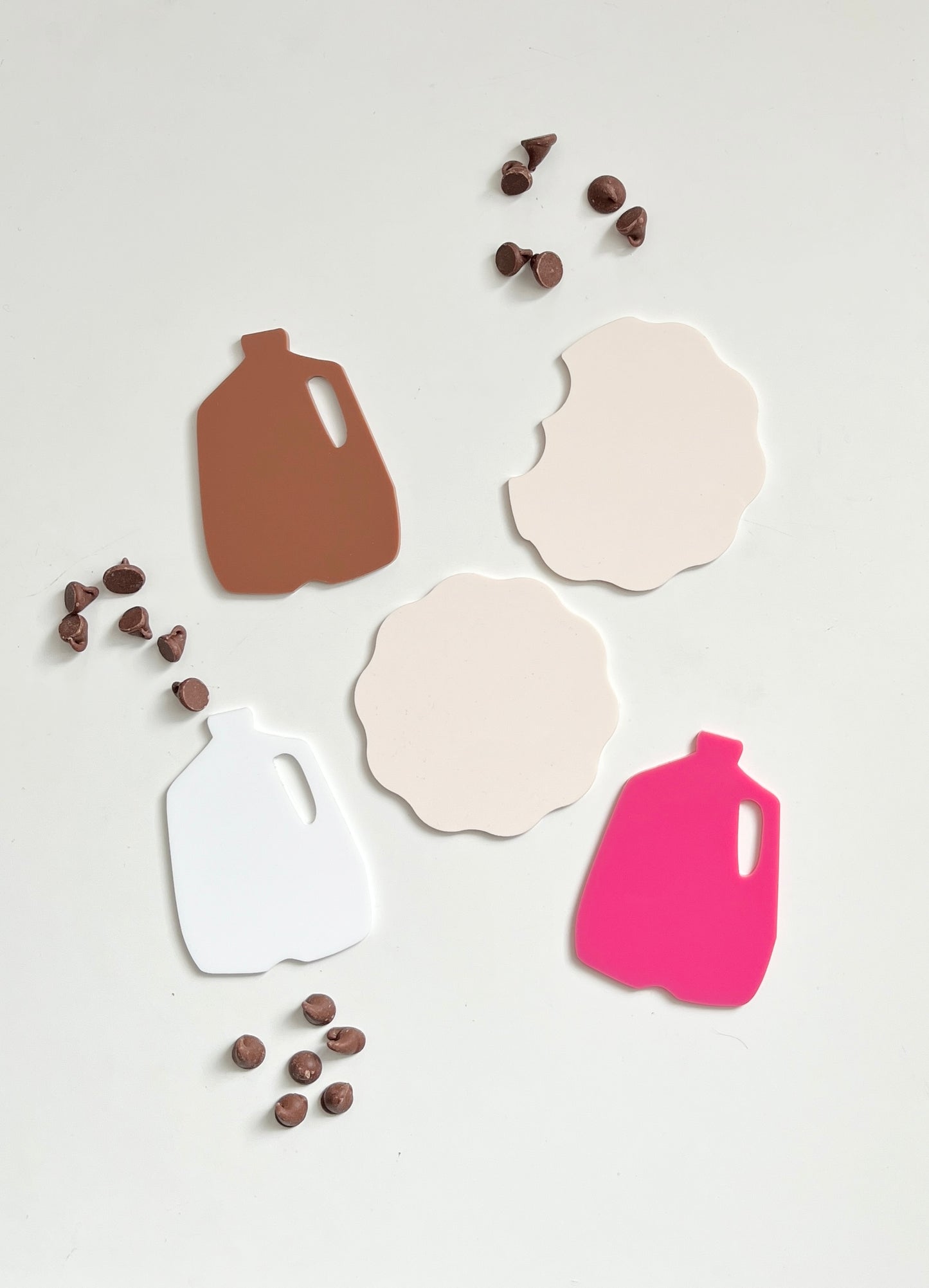 Little Dry Erasables - White, Chocolate and Strawberry Milk Jugs - Set of 6