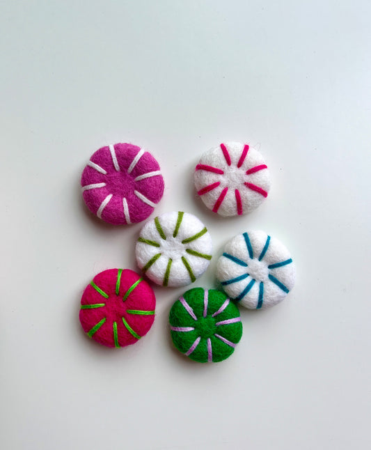 Felt Colourful Candies Set of 6