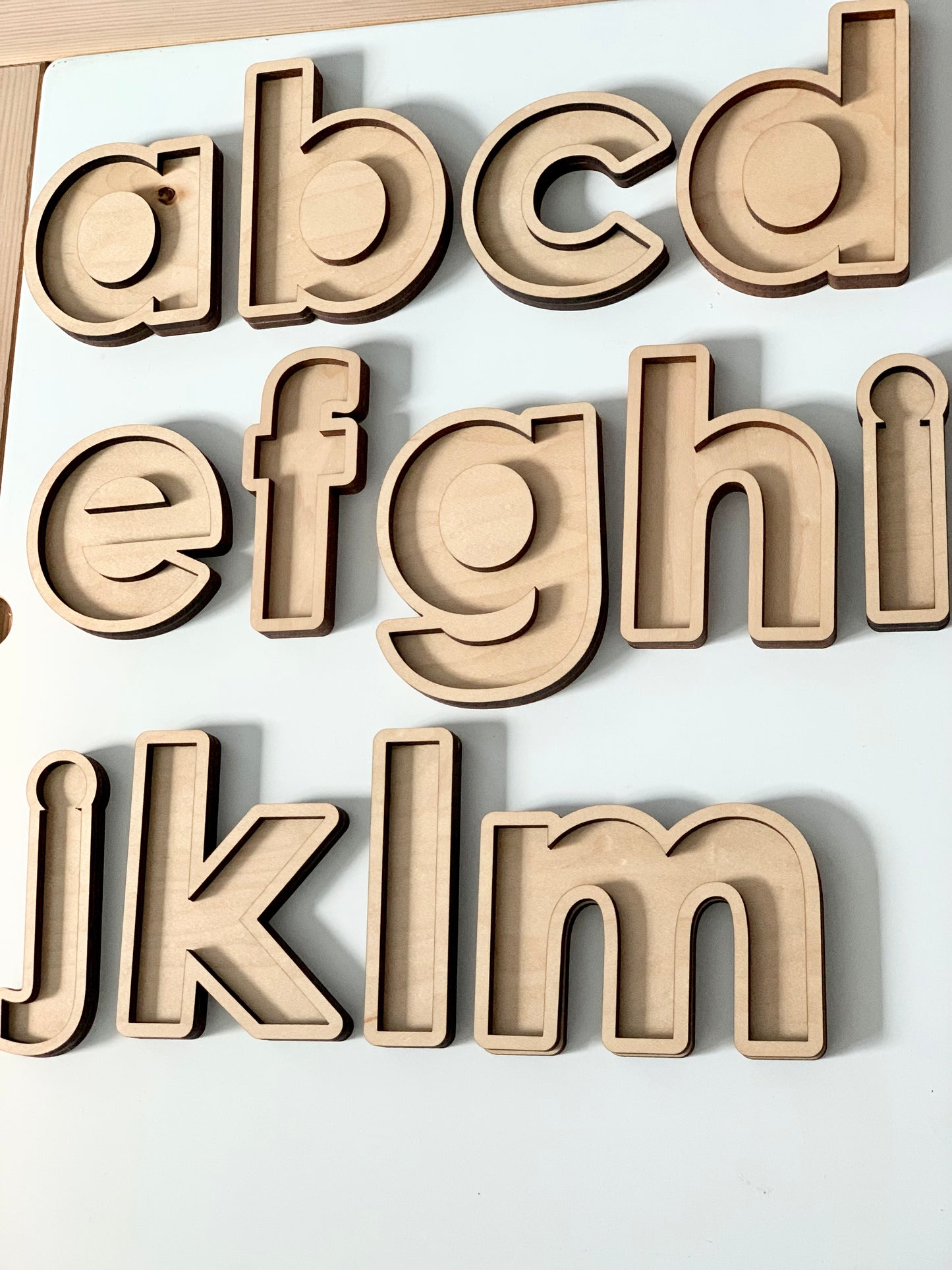 Alphabet Trays, Laser Cut Letter Sensory Trays