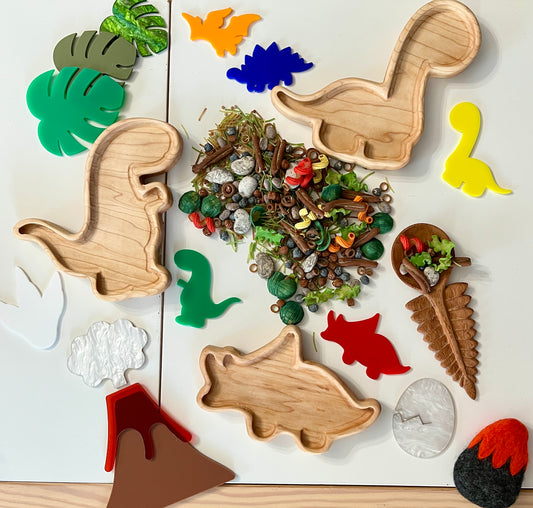 Mini Dinosaur Plates /Sensory Trays