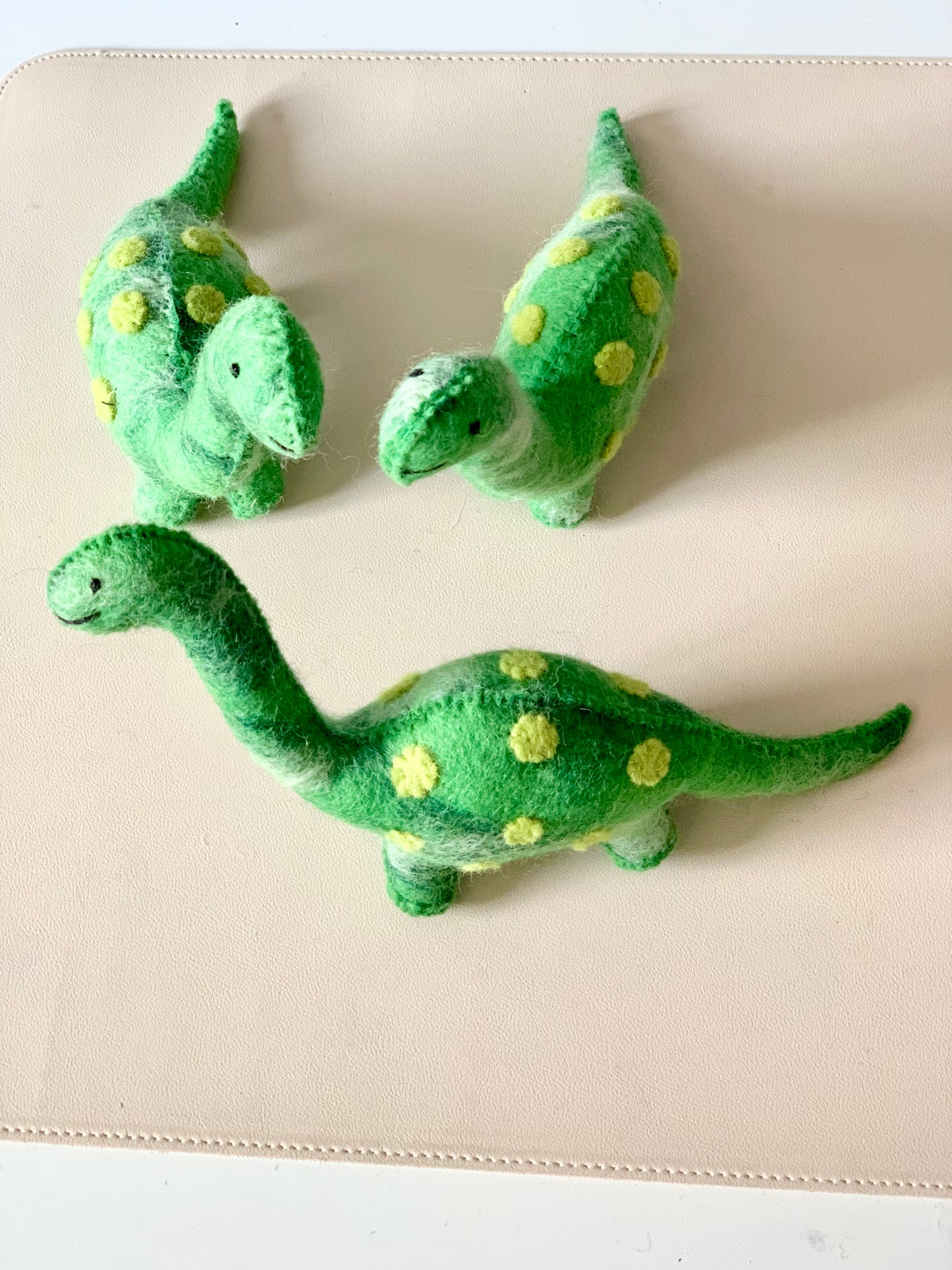 One Large Felt Green Dinosaur