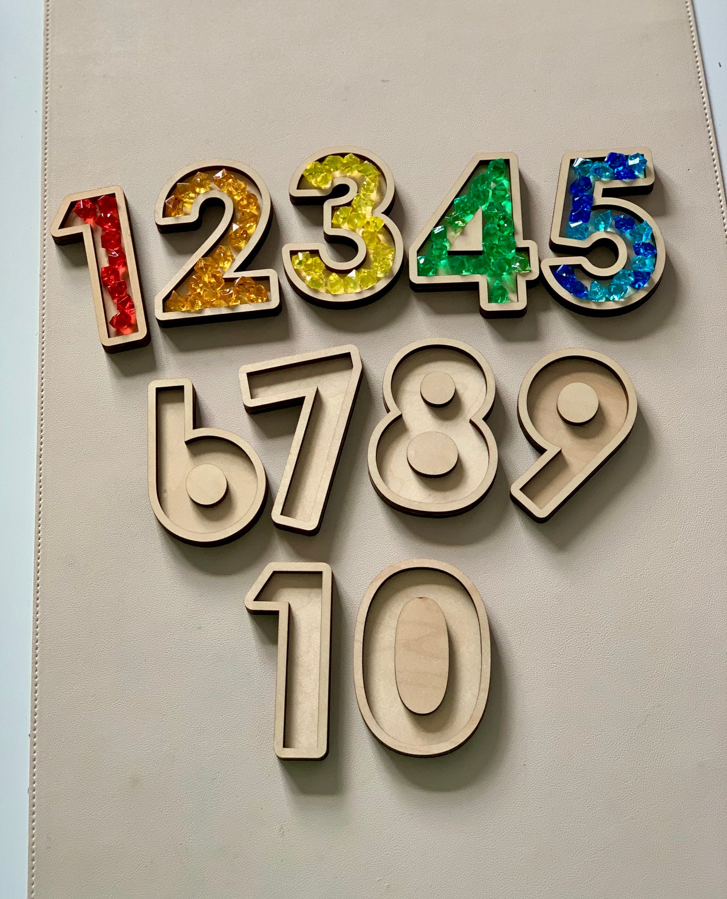 Numeral Trays, Laser Cut Number Sensory Trays