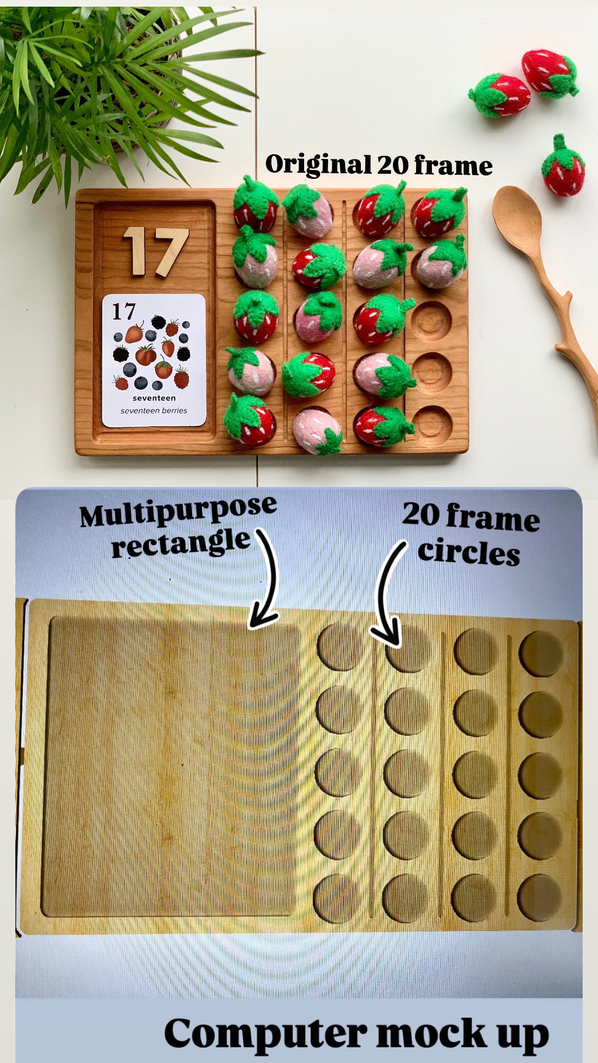 20 Twenty Frame with Rectangle Sensory Tray, Same size as our Rectangle in our Large Multipurpose Tray