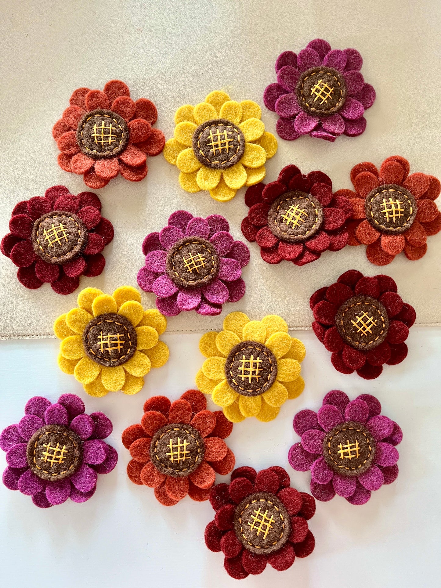 One Felt Sunflower