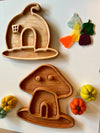 Pumpkin House and Mushroom House Plates / Sensory Trays