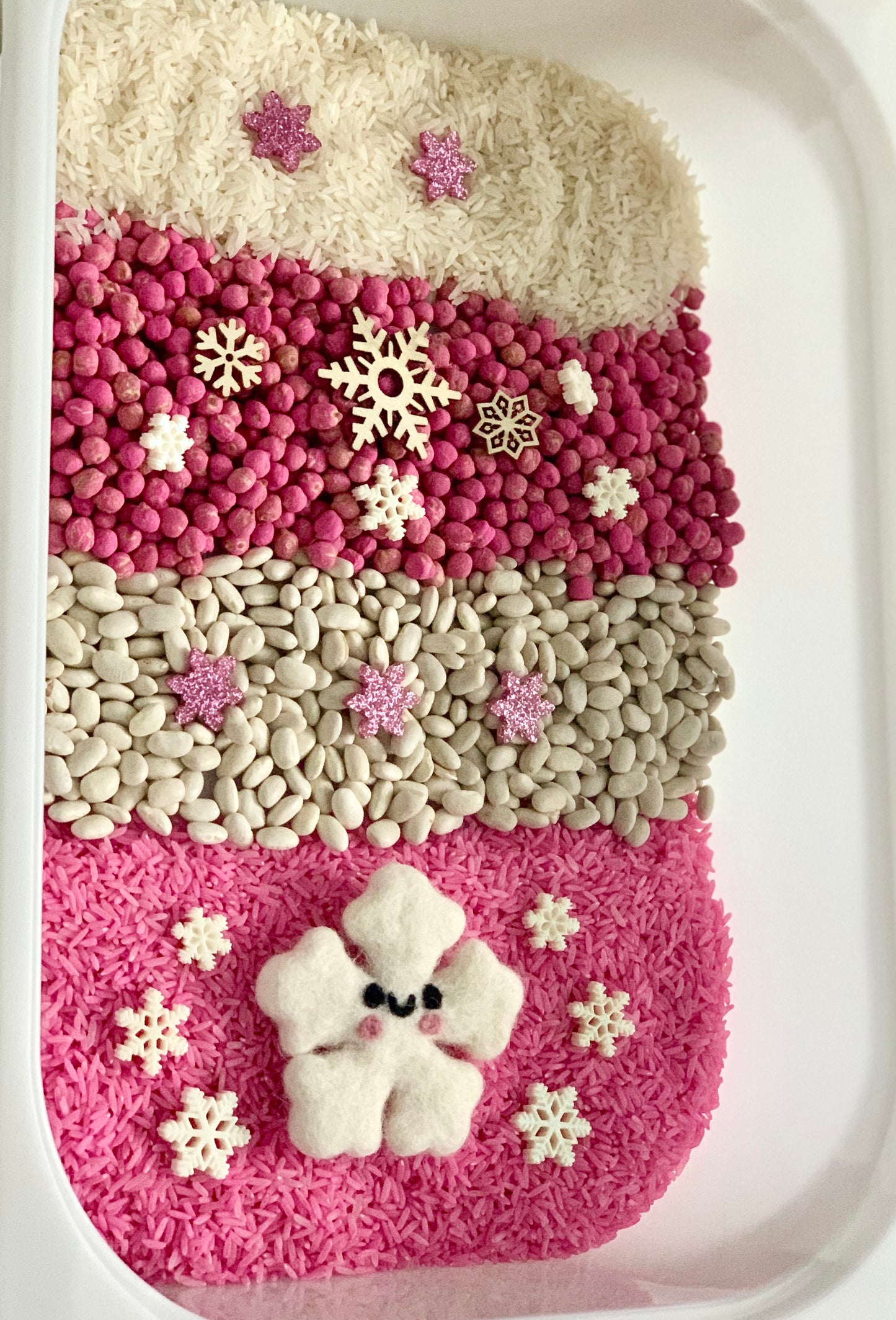 Pink Snowflakes Fun Filler Winter Sensory Kit
