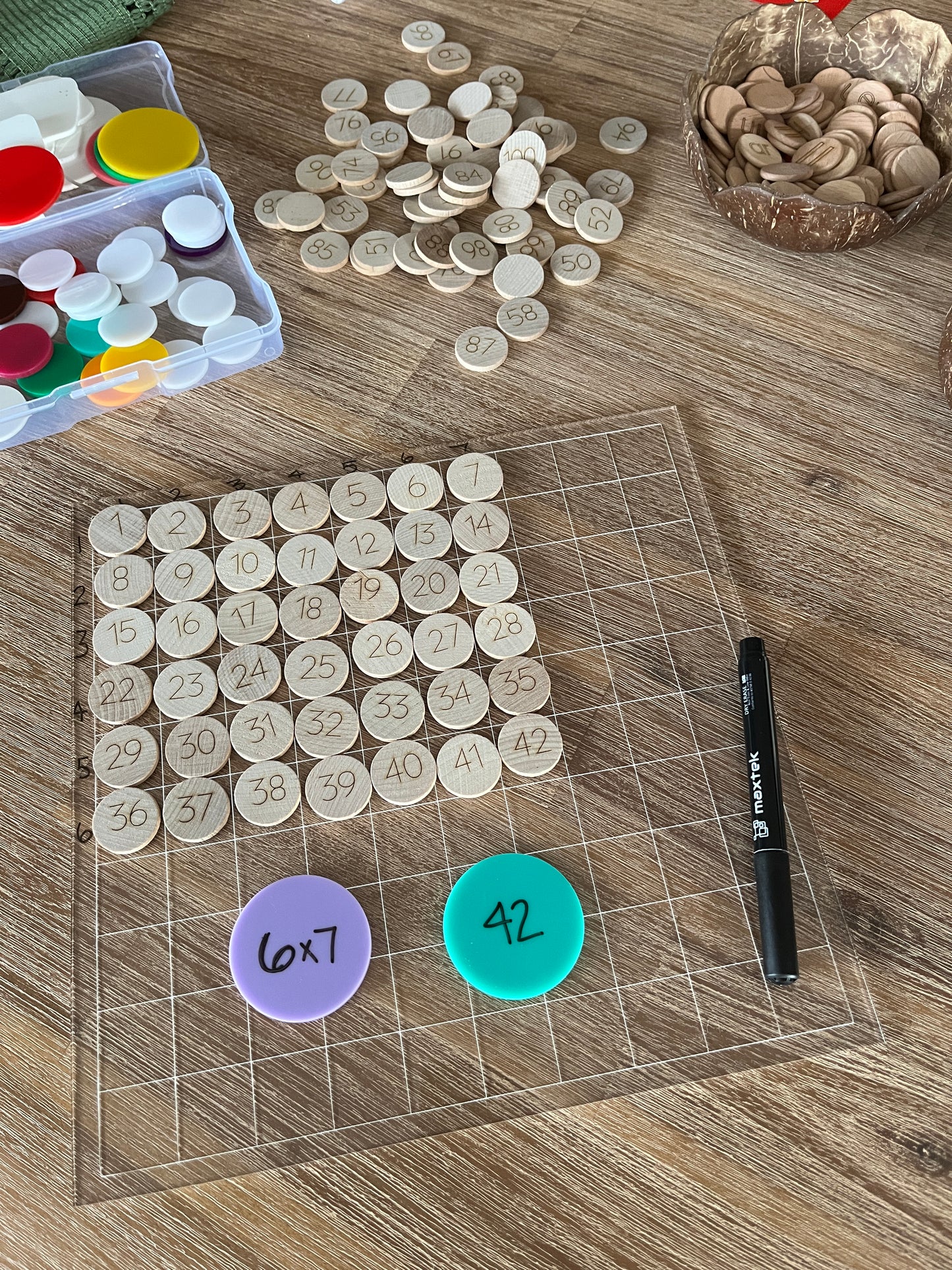 Dry Erasable Blank Open Ended 100 Frame Hundred Board