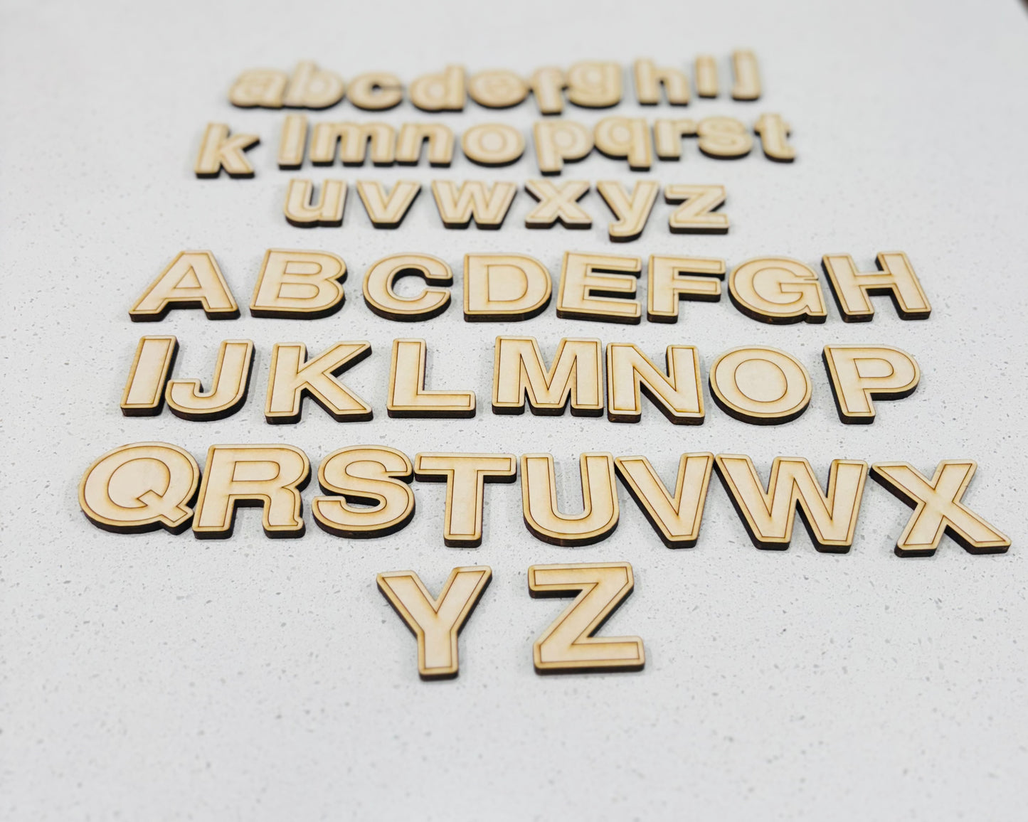 Ready to Ship Offcut Upper and Lowercase Alphabets, You Peel