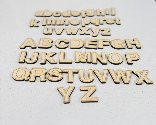 Ready to Ship Offcut Upper and Lowercase Alphabets, You Peel