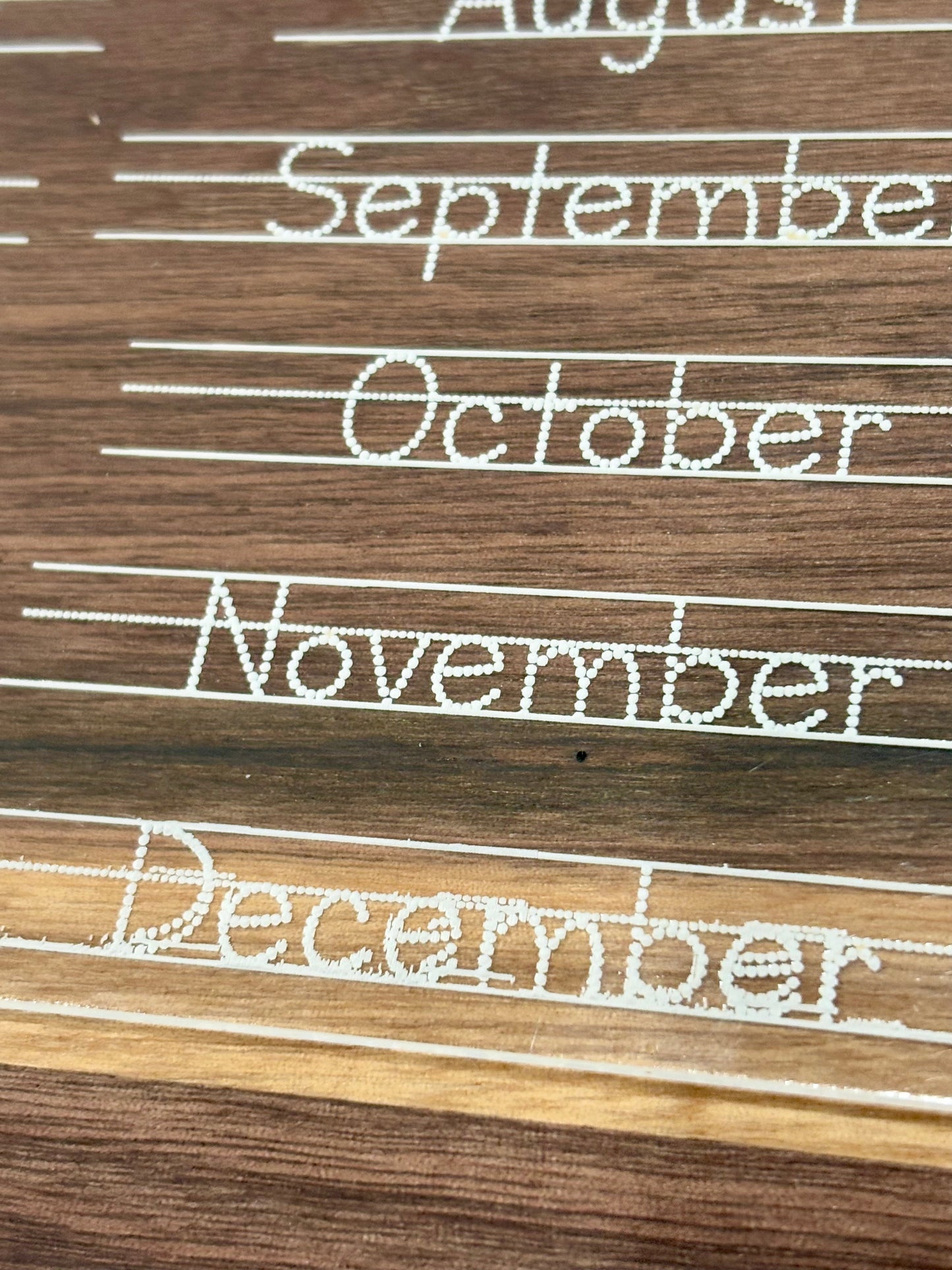 Ready to Ship, Months of the Year Dry Erase Imperfect