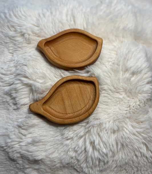 Ready to Ship, Small Leaf Tray Set, Discontinued Wood Type