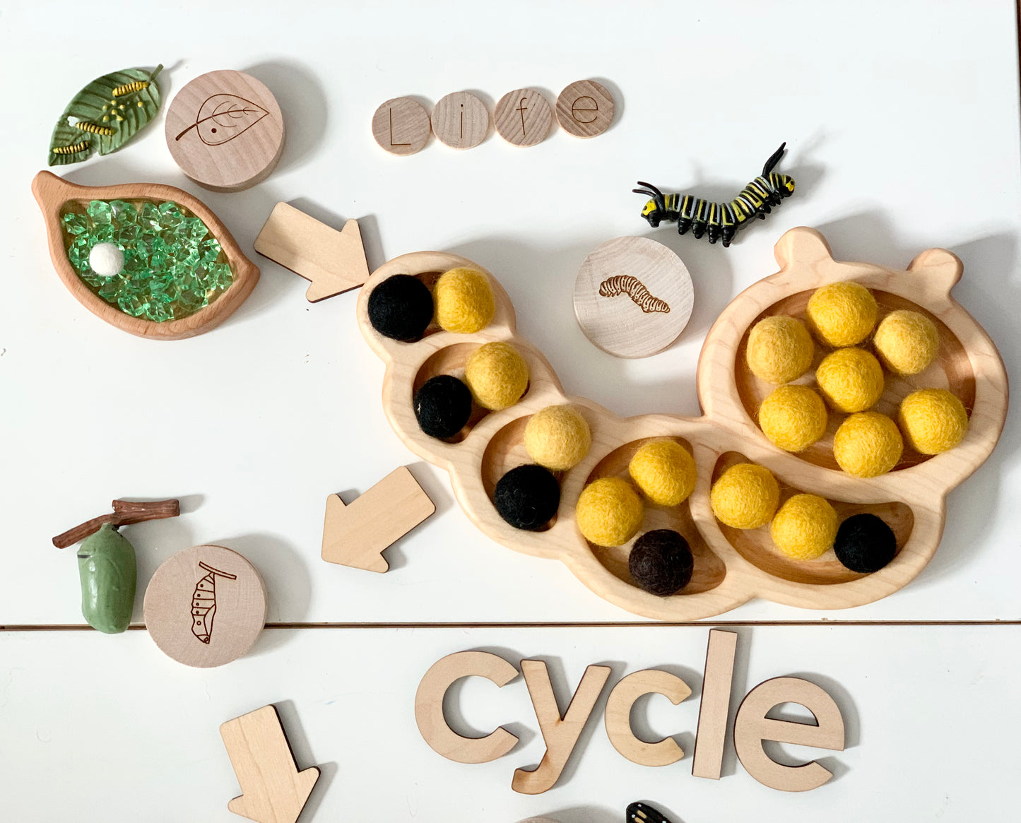 Caterpillar Plate / Sensory Tray