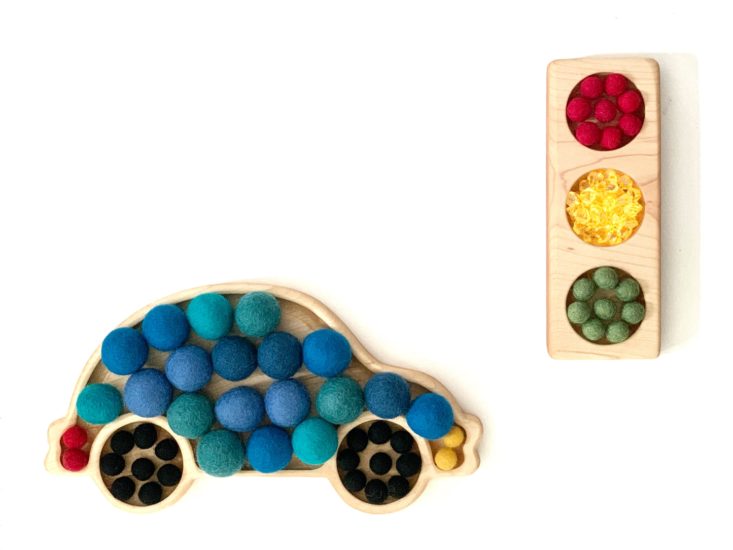 Traffic Light Plate / Sensory Tray / Tinker Tray