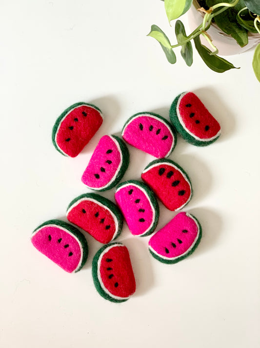 One Medium Felt Watermelon Slice