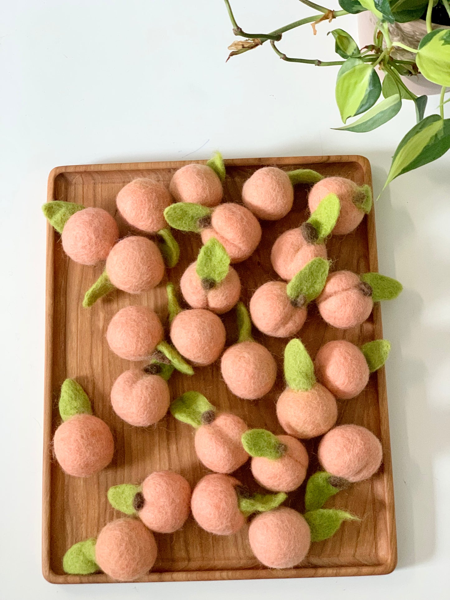 Small Felt Peaches