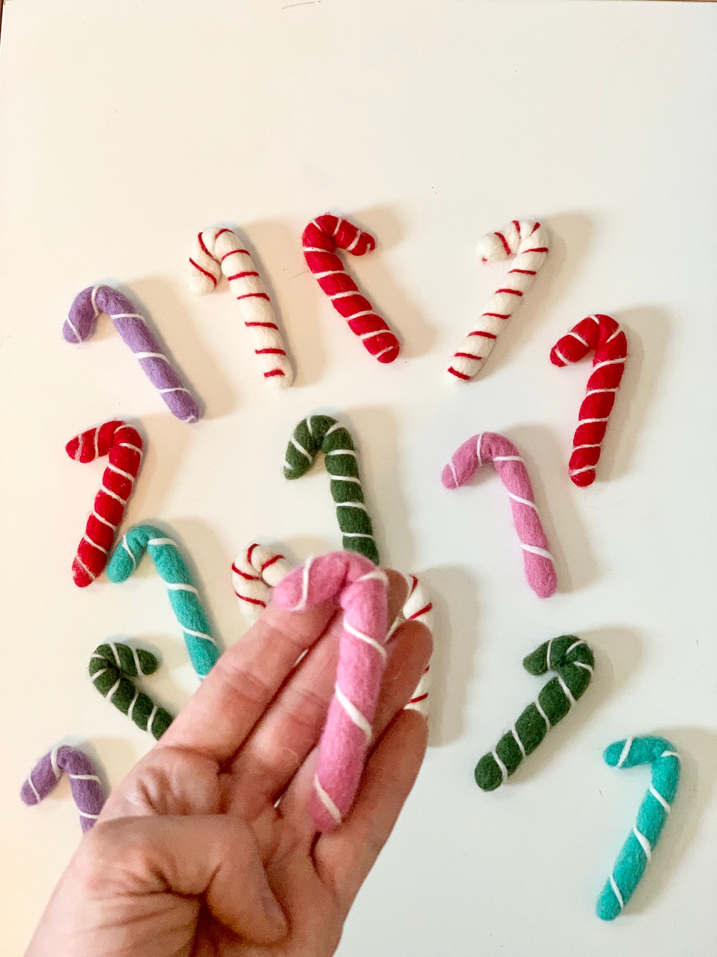 One Felt Candy Cane